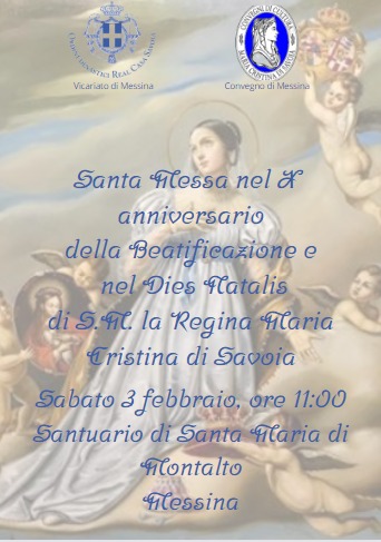 Convegno di Cultura Beata Maria Cristina di Savoia – Messina – Dies Natalis 2024