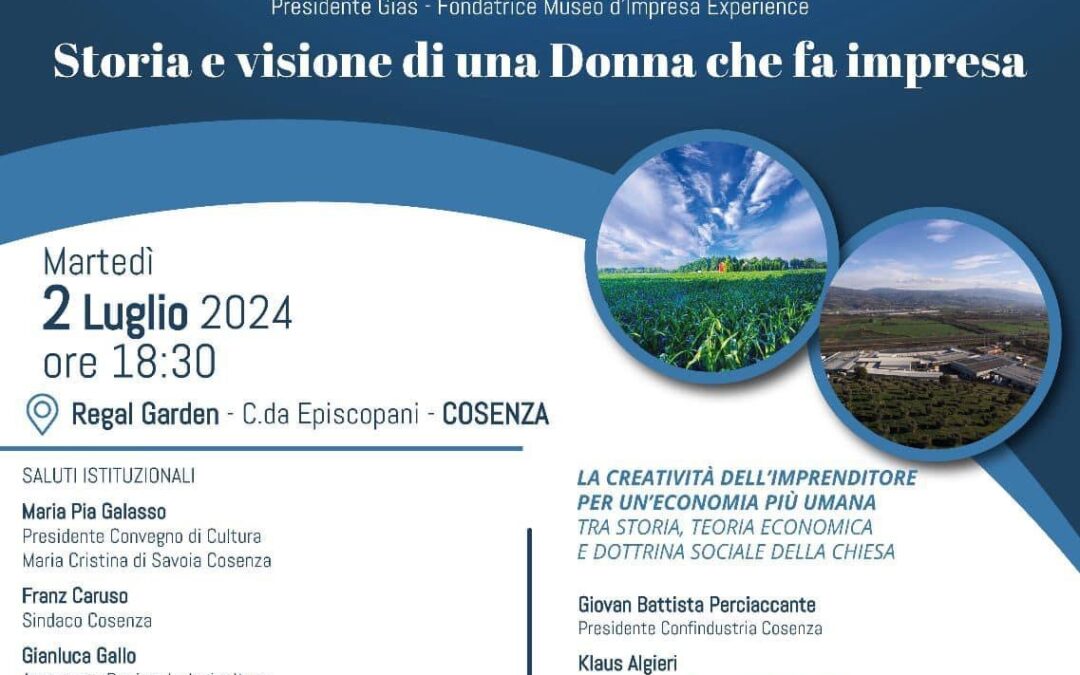 Convegno di Cultura Beata Maria Cristina di Savoia – Cosenza – II Edizione “Premio Impresa a Gloria Tenuta“